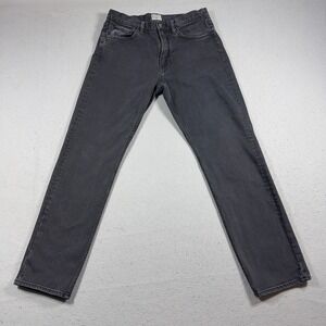 Faherty Jeans Men 32x32 Straight Leg Black Casual Denim Charcoal Wash Everyday